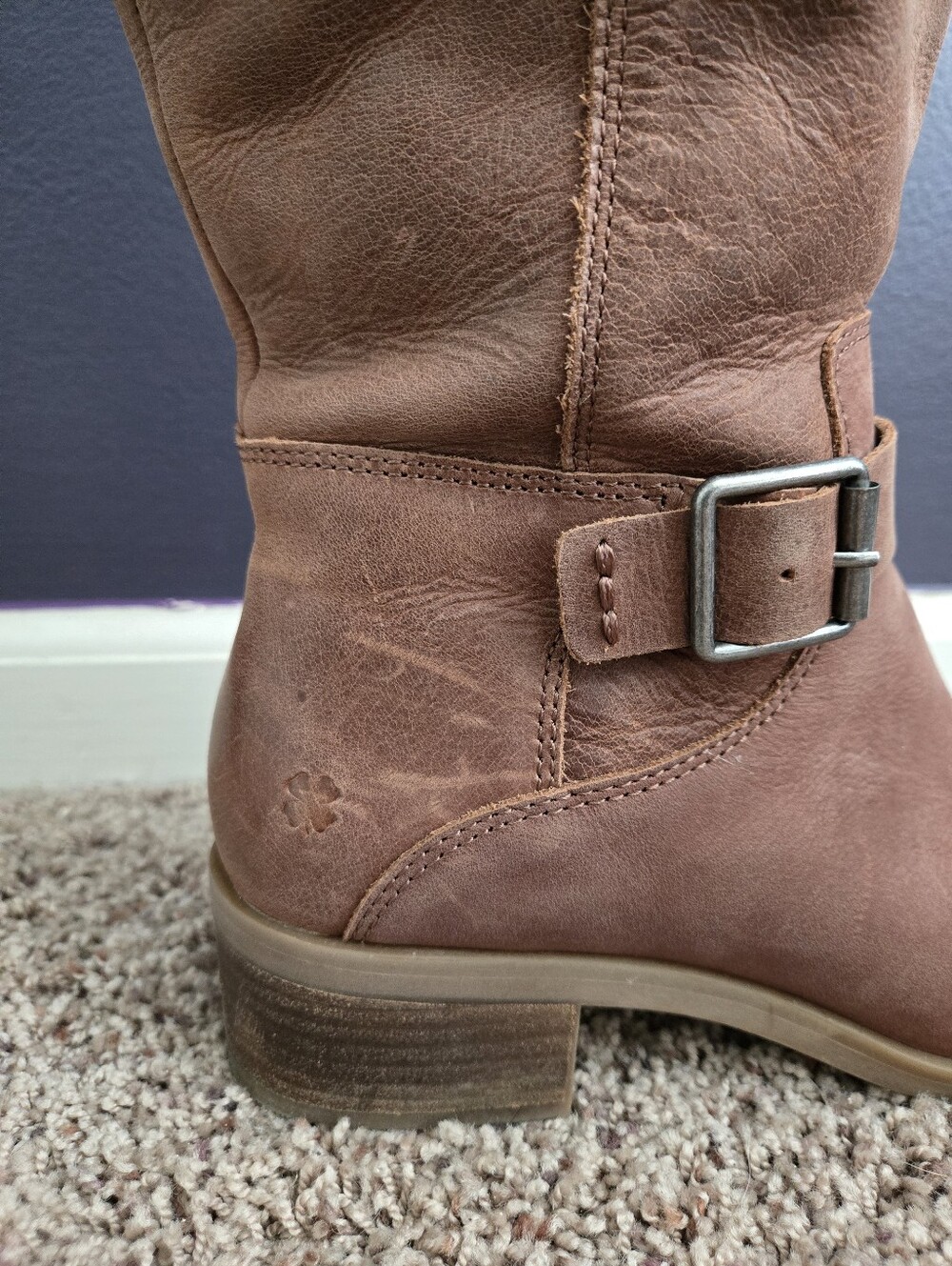 Lucky Brand Inifita Riding Boot - Knee-High Brown Boots - Sz 8 - Picture 8 of 16